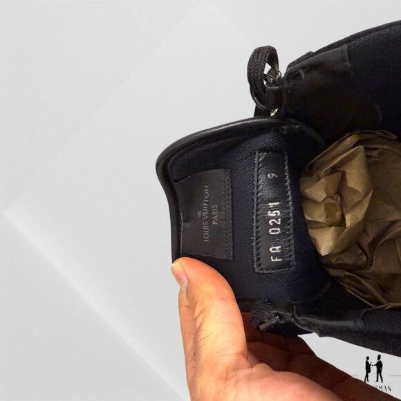 Louis Vuitton LV Trainer Sneakers  Black Suede Mens 9 LV 10.5 US Authentic - Picture 6 of 10